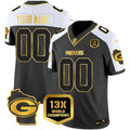 NFL 13 Time World Champions & Home Patch Gold Vapor Jersey
