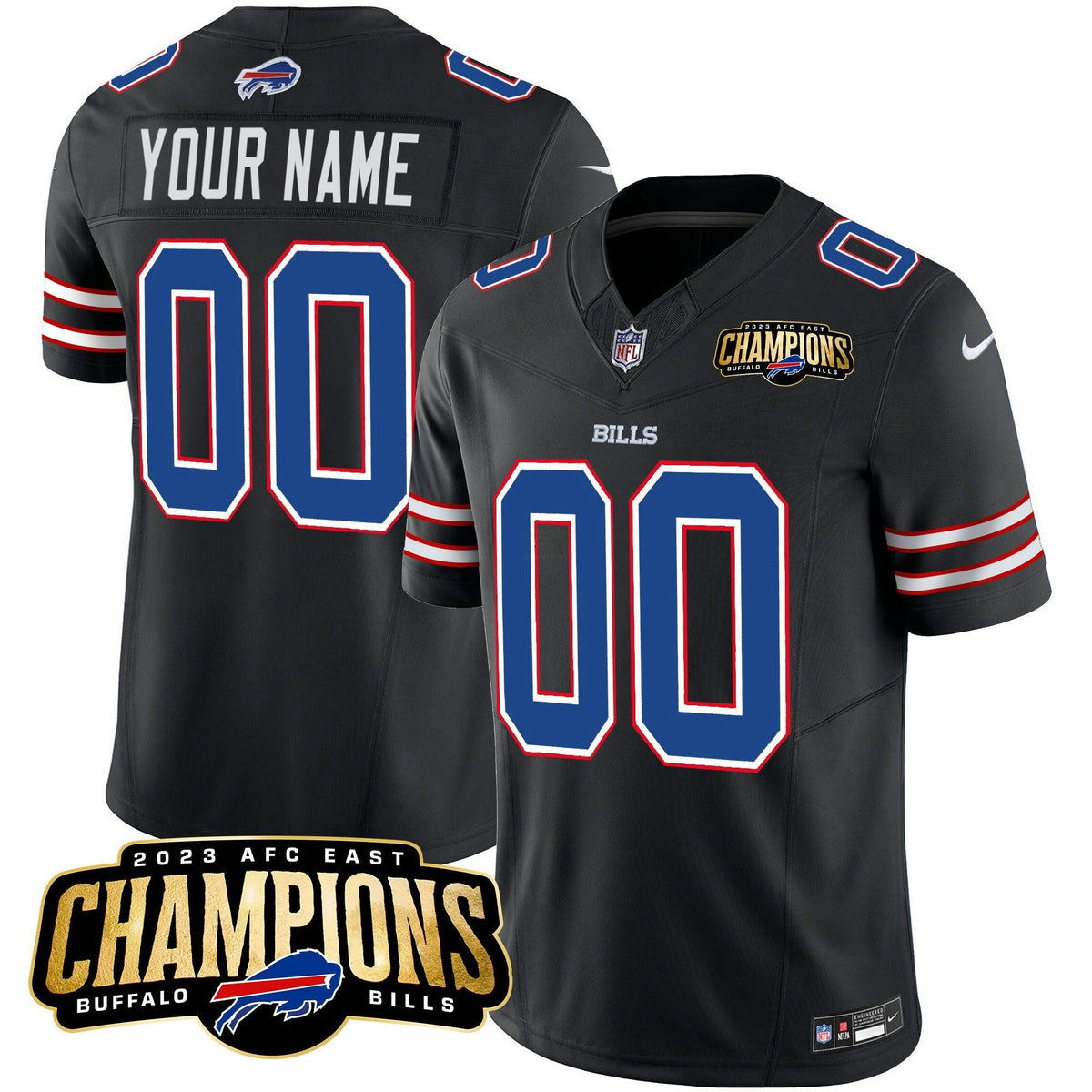 NFL 2023 AFC East Champions Patch Vapor Jersey