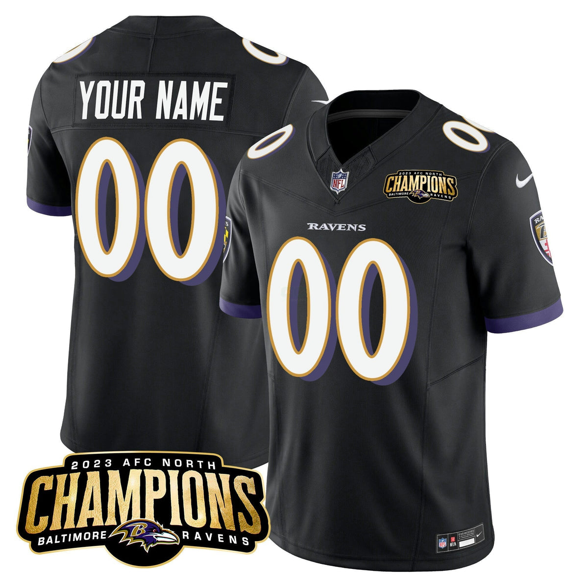 NFL 2023 AFC North Champions Patch Vapor Limited Jersey