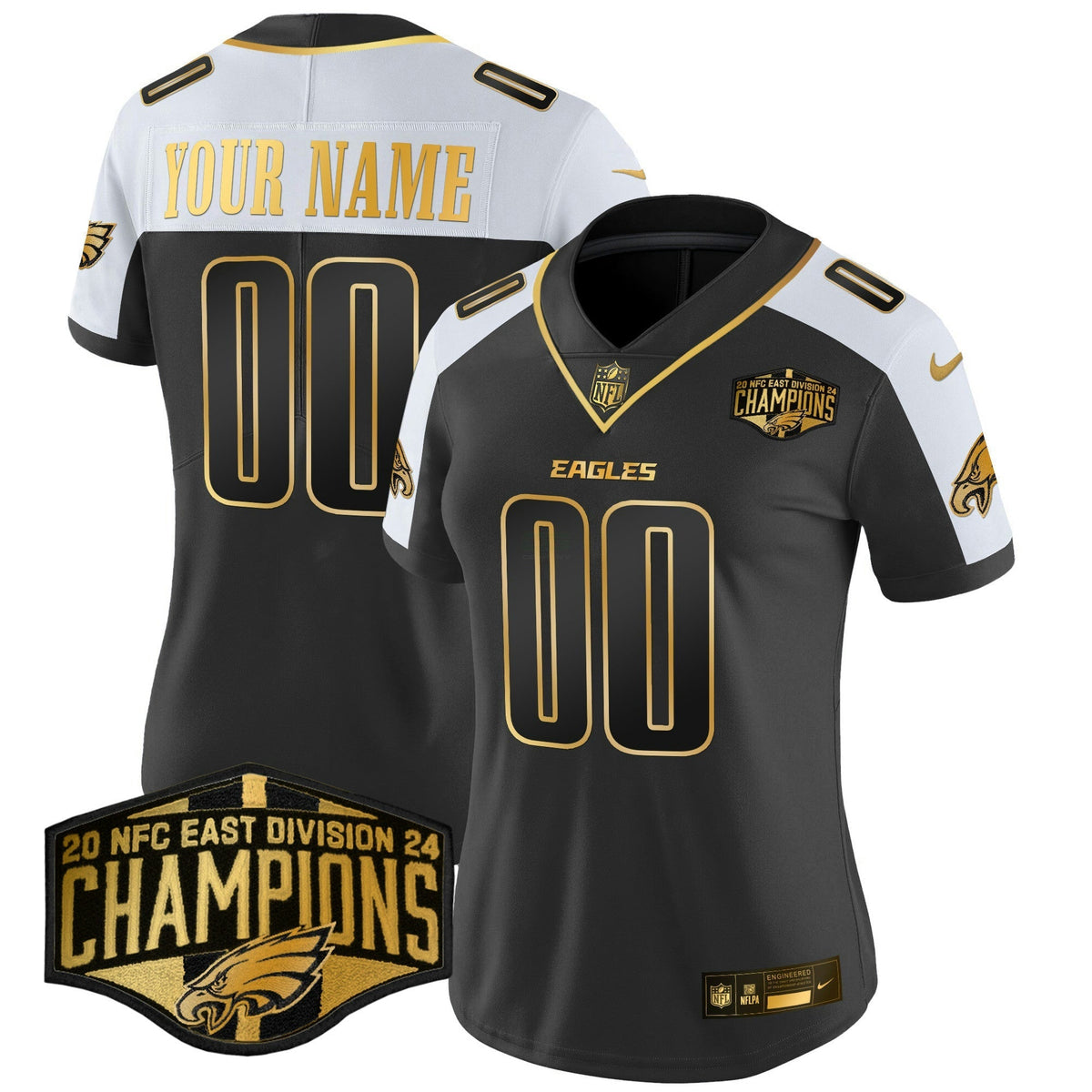 NFL 2024 NFC East Division Champions Gold Vapor Limited Jersey