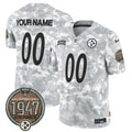 NFL Pittsburgh Steelers 2024 Salute to Service Establishment Year Patch Vapor Limited Jersey