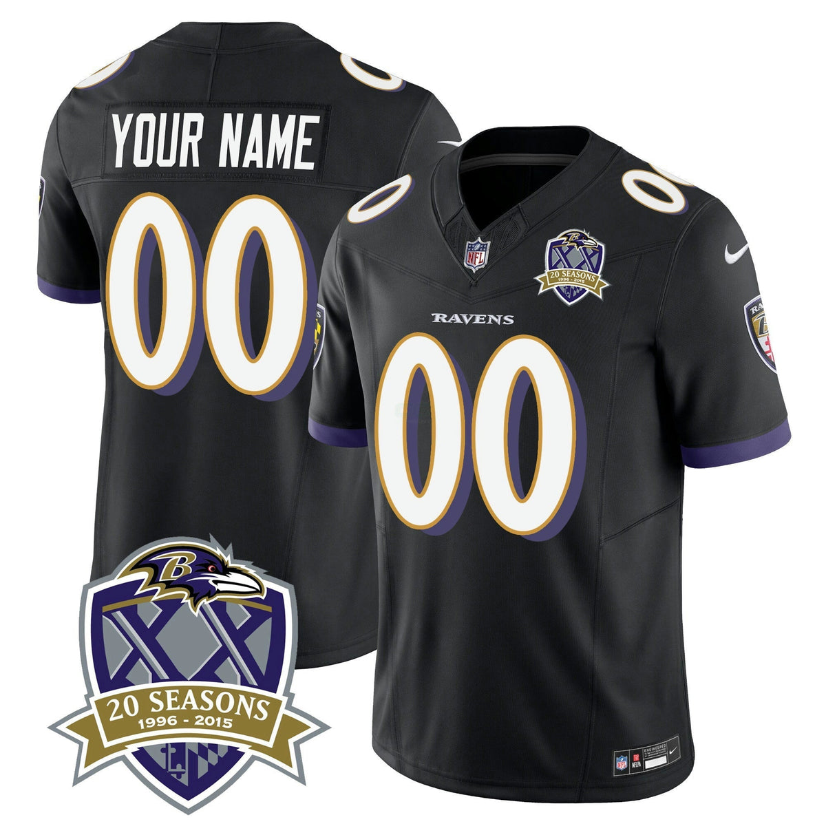 NFL 20th Season Patch Vapor Limited Jersey