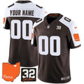 NFL Cleveland Browns #32 Jim Brown Memorial & Home Patch Jersey V2 - Alternate