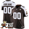 NFL #32 Jim Brown Memorial Patch Vapor Limited Jersey V2