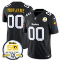 NFL 50th Anniversary Of Super Bowl IX Patch Vapor Limited Jersey V2