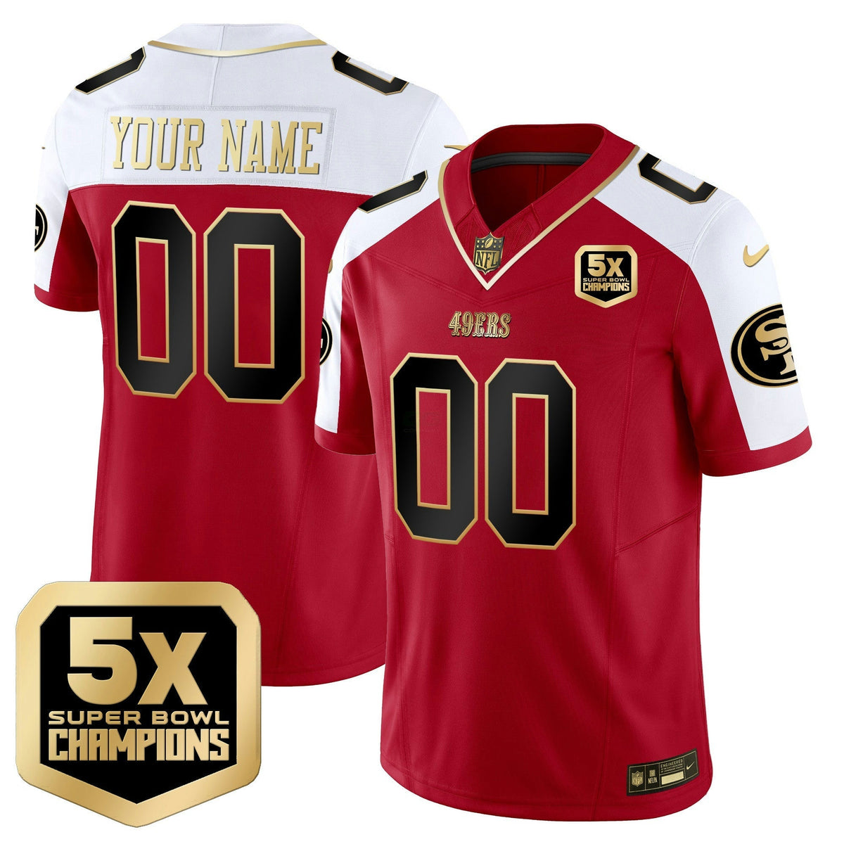 NFL San Francisco 49ers 5x Super Bowl Champions Vapor Limited Jersey