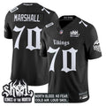 NFL #70 Marshall Minnesota ‘Gothic Norseblood Edition’ Vapor Limited Jersey - Black