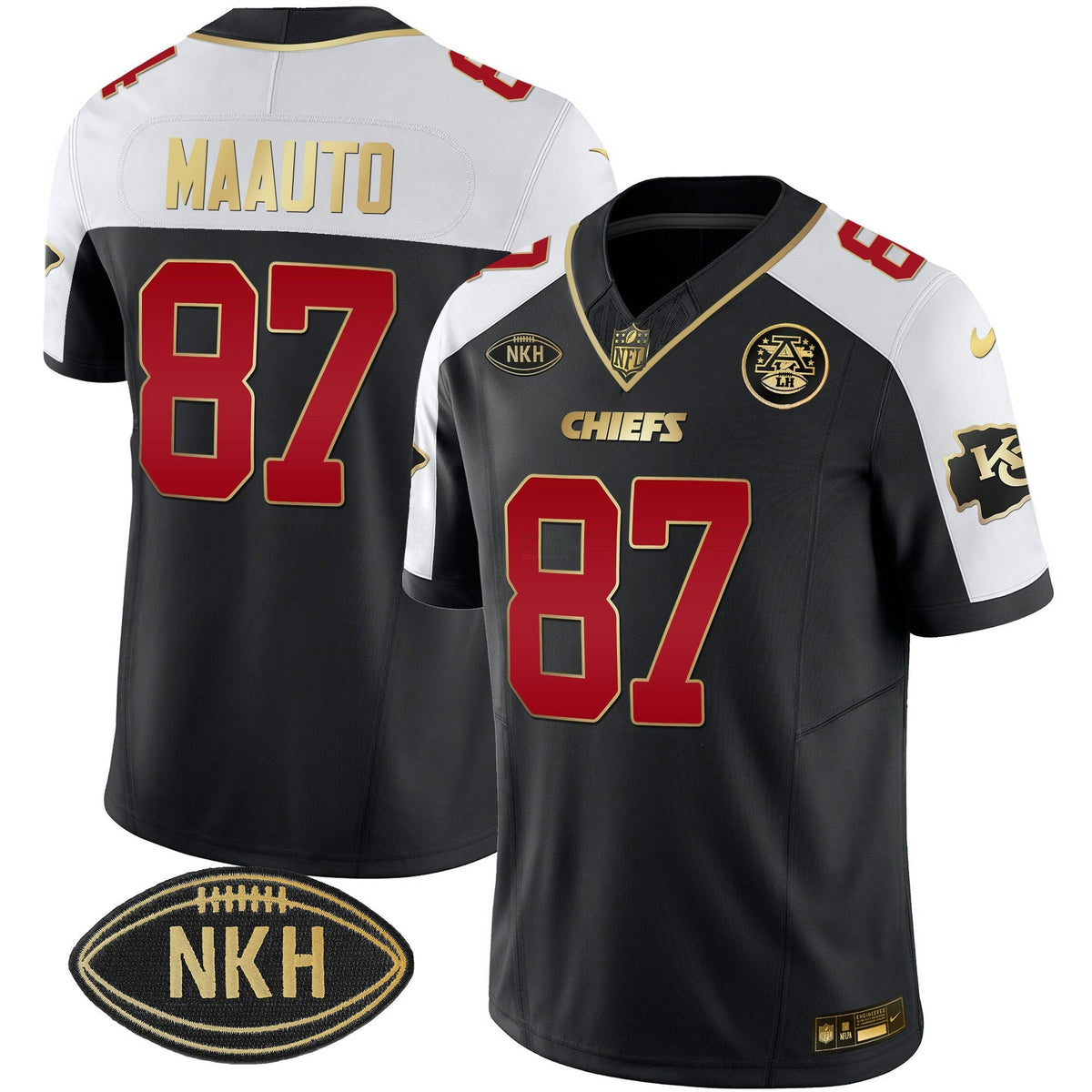NFL #87 Travis Kelce Maauto Vapor Jersey