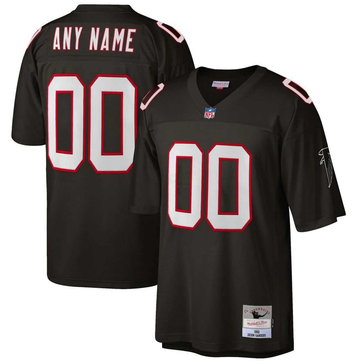 NFL Atlanta Custom Black Jersey - Black