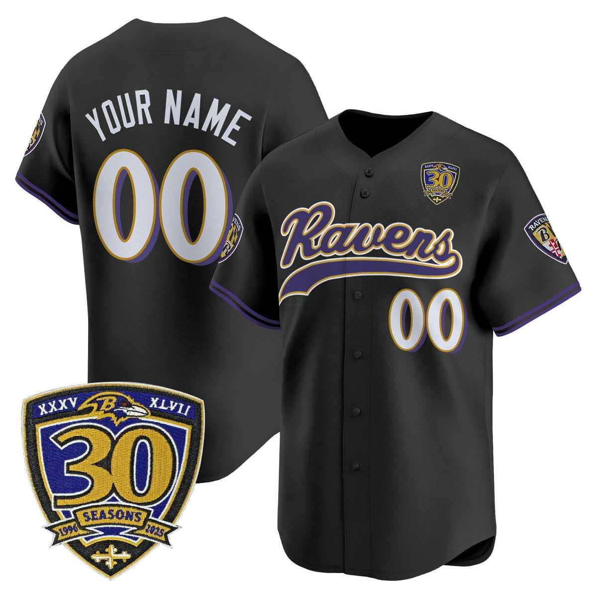 NFL Baltimore 2025 Vapor Jersey – 30th Anniversary Patch