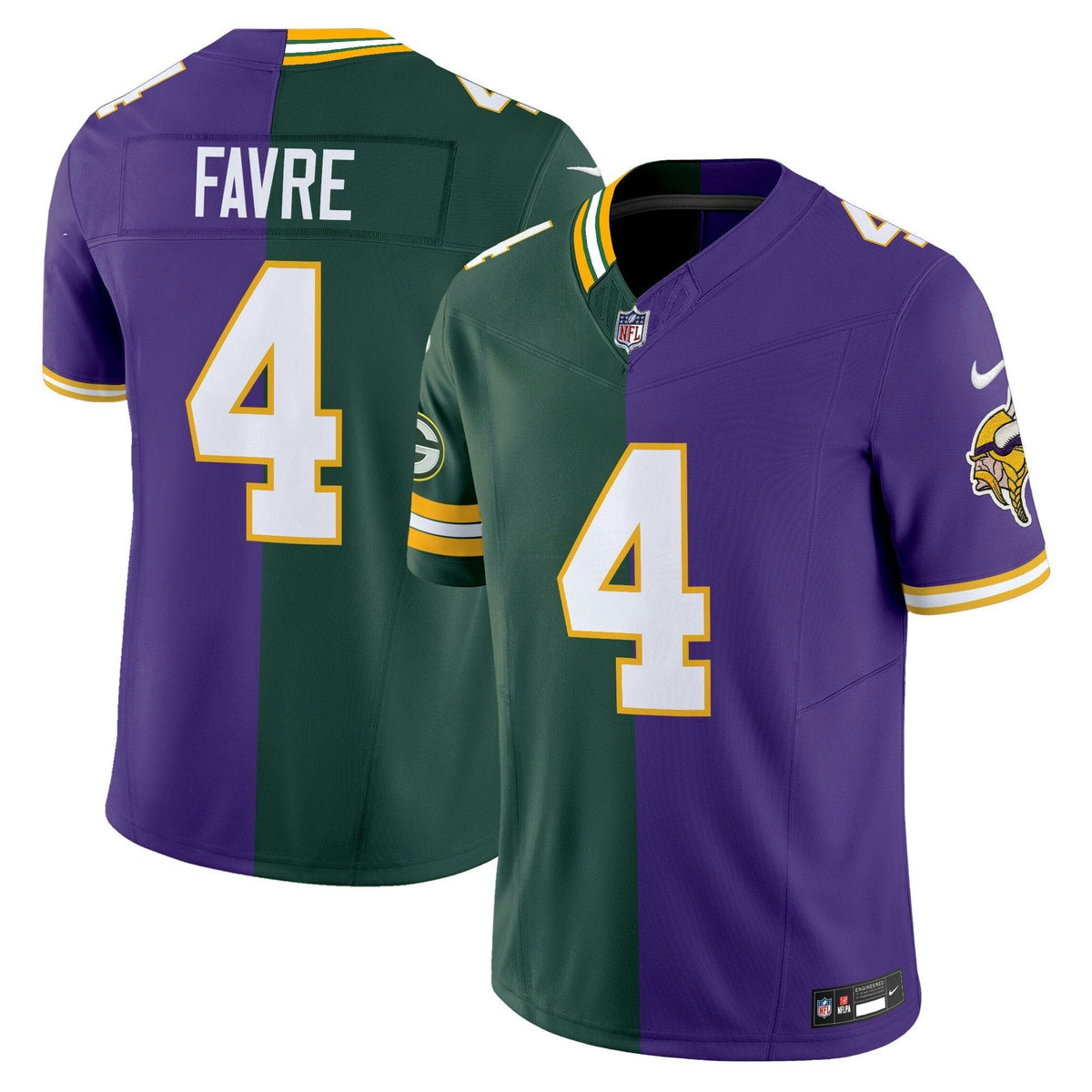 NFL Brett Favre Split Vapor Limited Jersey - Packers - Vikings