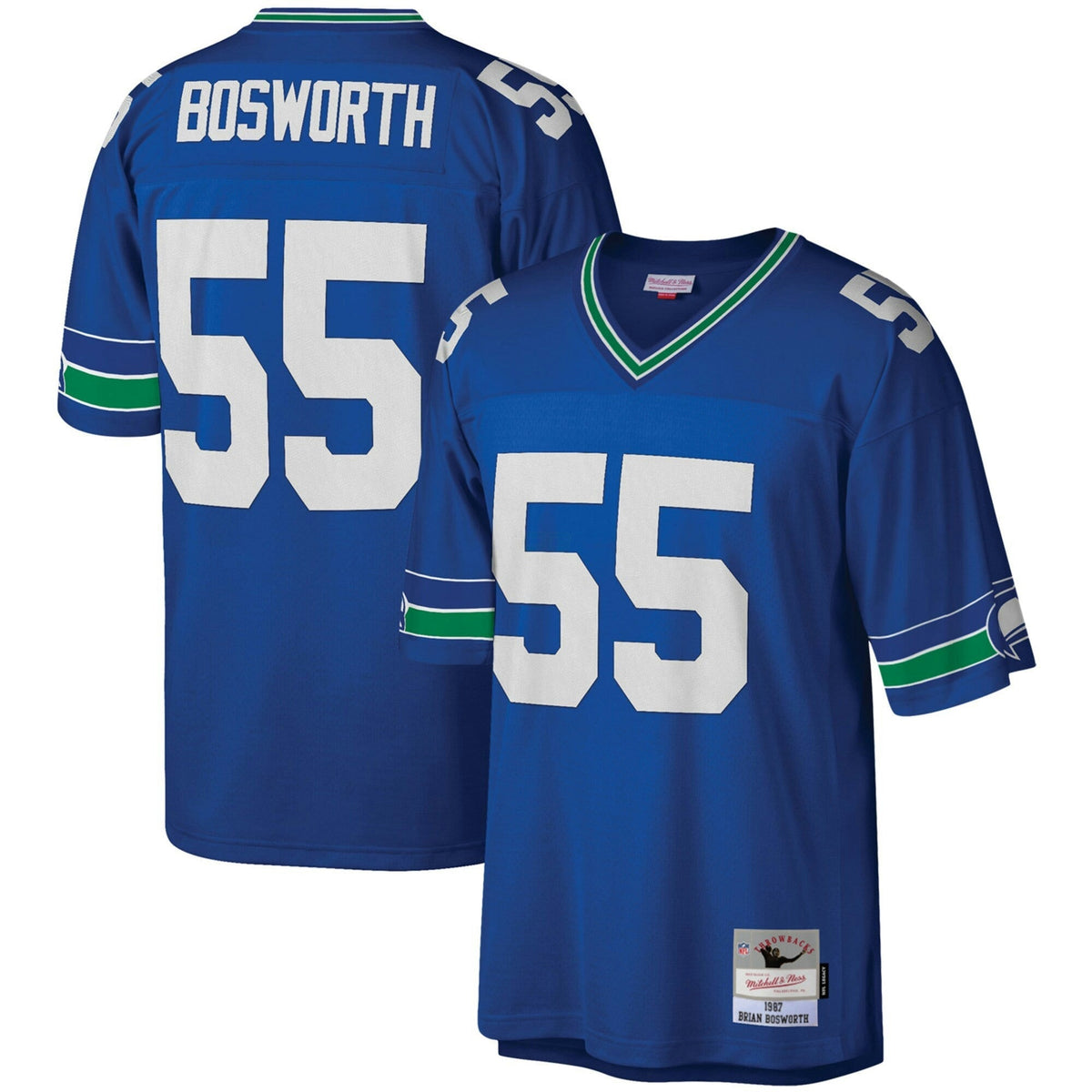 NFL Brian Bosworth Seattle Throwback Jersey - Royal Blue Throwback