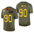 NFL Bryan Bresee New Orleans Salute To Service Gold Jersey - Olive