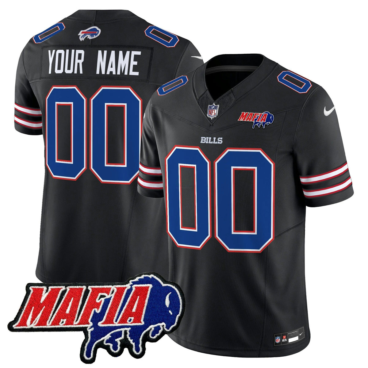 NFL Buffalo 2025 Mafia Patch Vapor Limited Jersey