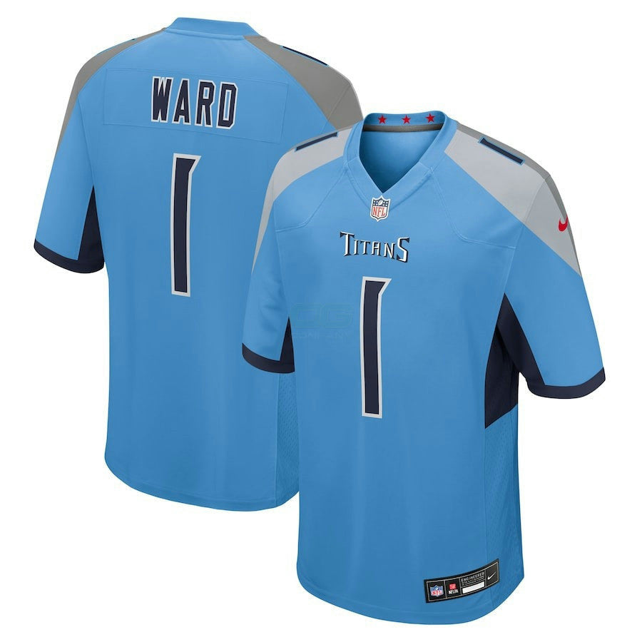 NFL Cameron Ward #1 Tennessee Light Blue Jersey - Cameron Ward