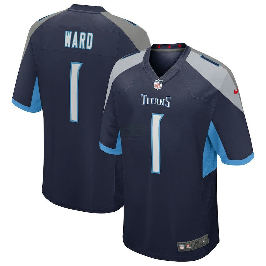 NFL Cameron Ward #1 Tennessee Navy Jersey - Cameron Ward