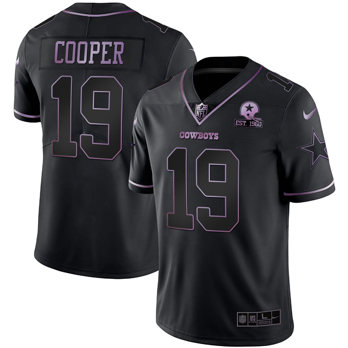 Jersey NFL Deep Purple Vapor Limited Est 1960 Patch