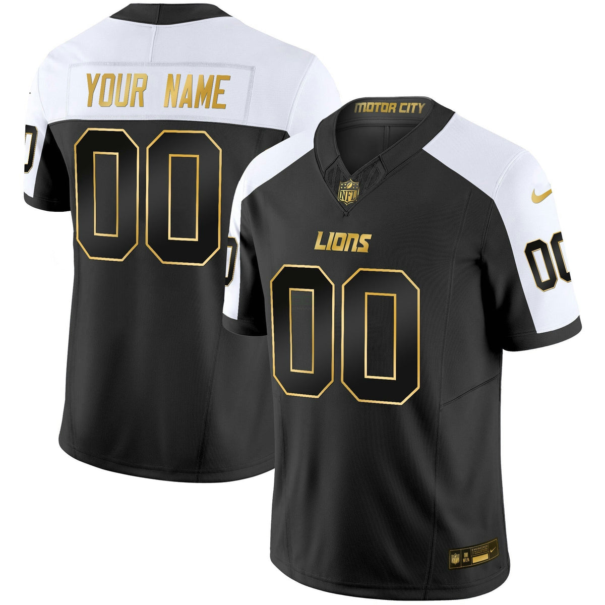 NFL Detroit 2024 Gold Vapor Limited Jersey