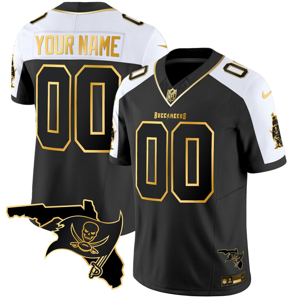 NFL Florida Patch Vapor Gold Jersey