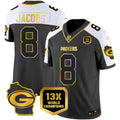 NFL Josh Jacobs 13 Time World Champions & Home Patch Gold Vapor Jersey
