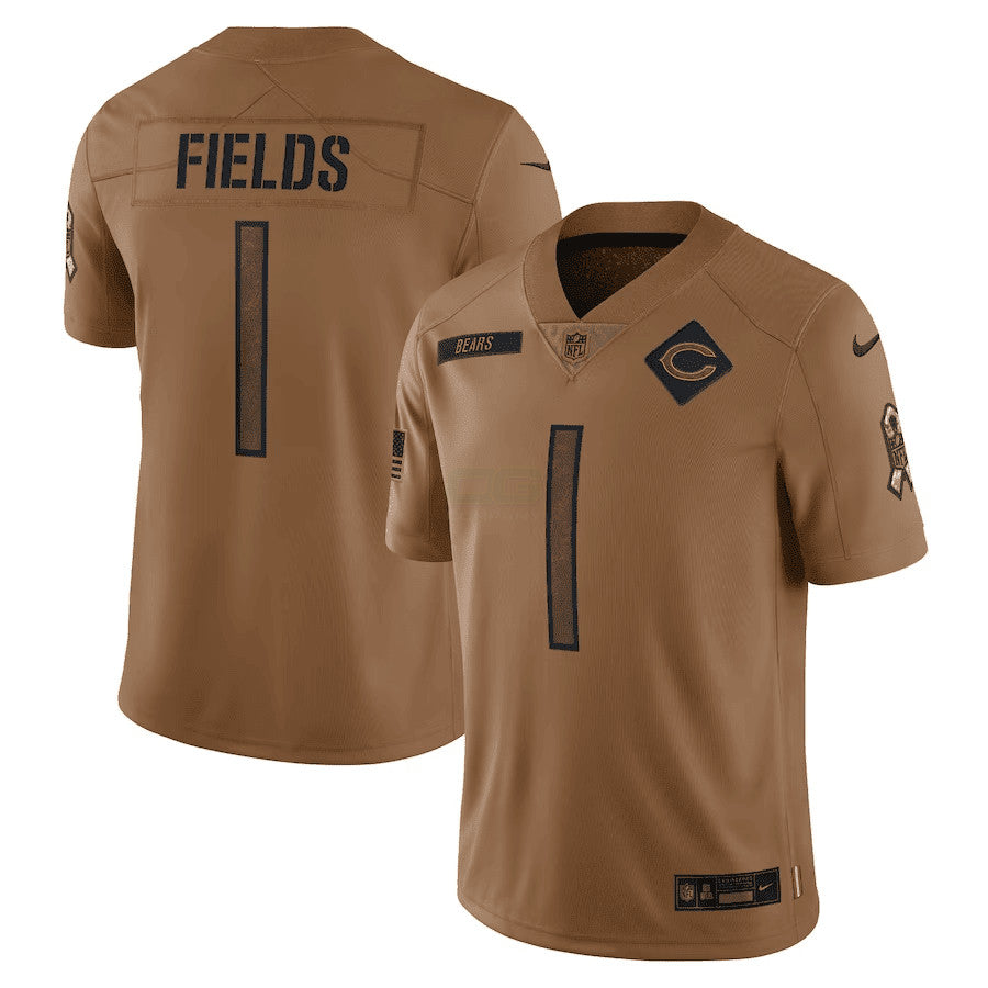 NFL Justin Fields Chicago 2023 Salute To Service Jersey – Marrom - Marrom