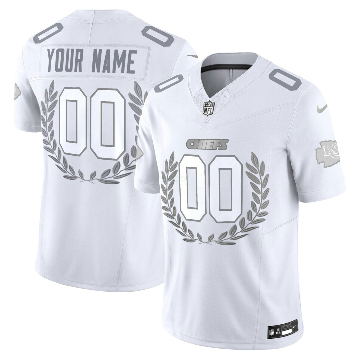 NFL Kansas City Platinum MVP Vapor Limited Jersey - Custom