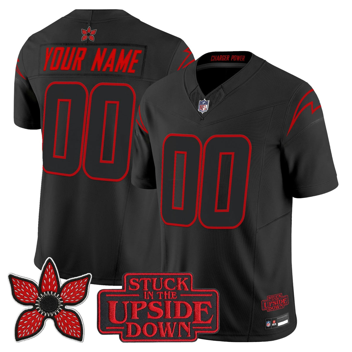 NFL Los Angeles Chargers Los Angeles ‘Stranger Things Edition’ Vapor Limited Jersey - Custom
