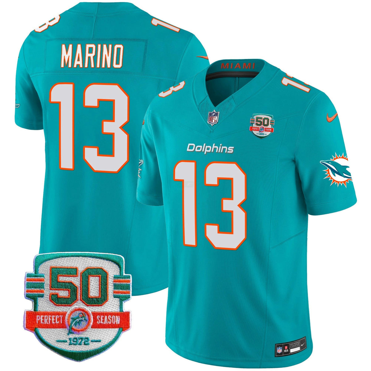 NFL Men’s 50th 1972 Perfect Season Patch Vapor Jersey
