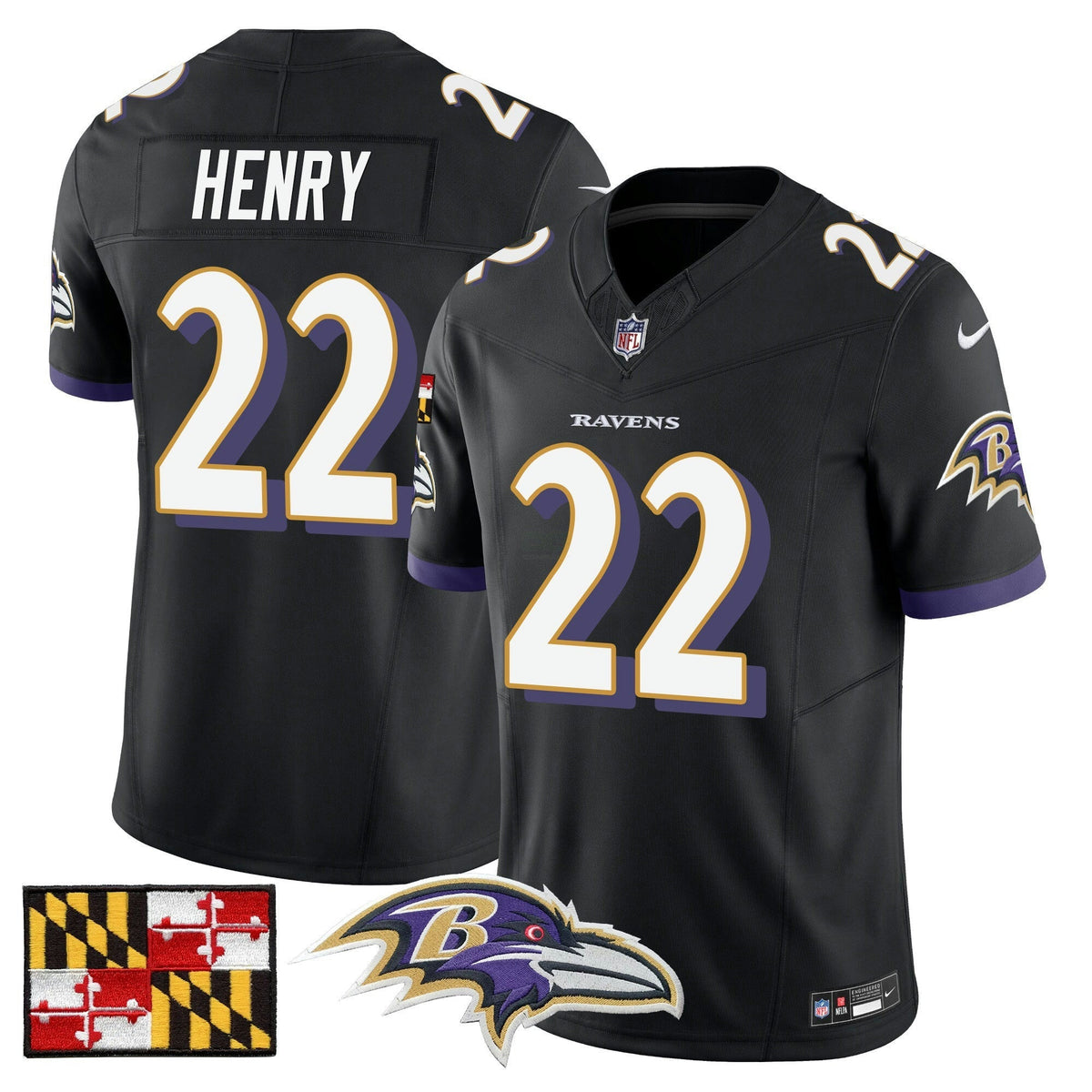 NFL Men’s Baltimore 2024 Maryland Flag Vapor Limited Jersey