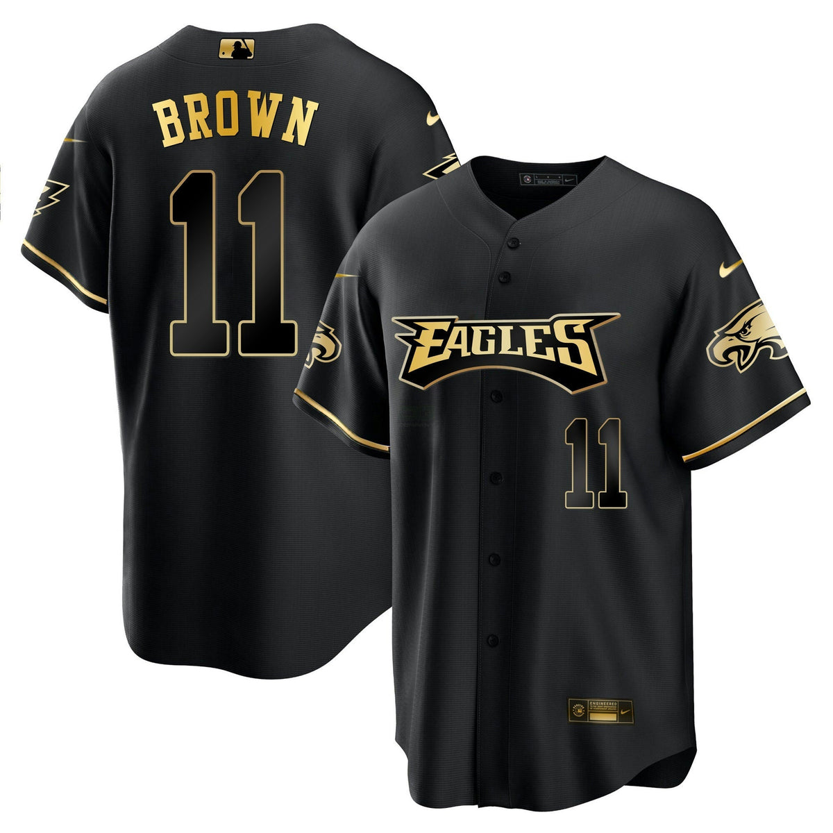 Jersey NFL Men’s Baseball White Gold & Black Gold