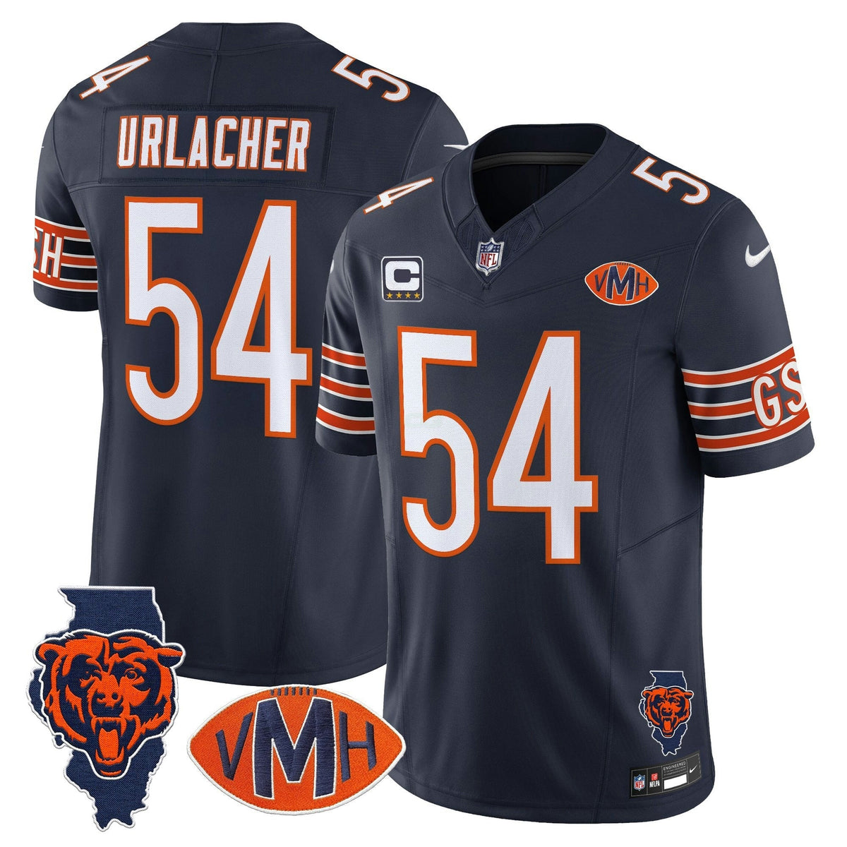 NFL Men’s Chicago Virginia McCaskey Memorial Patch Vapor Jersey