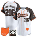NFL Men’s Cleveland ‘#32 Jim Brown Memorial & Home Patch’ Vapor Jersey