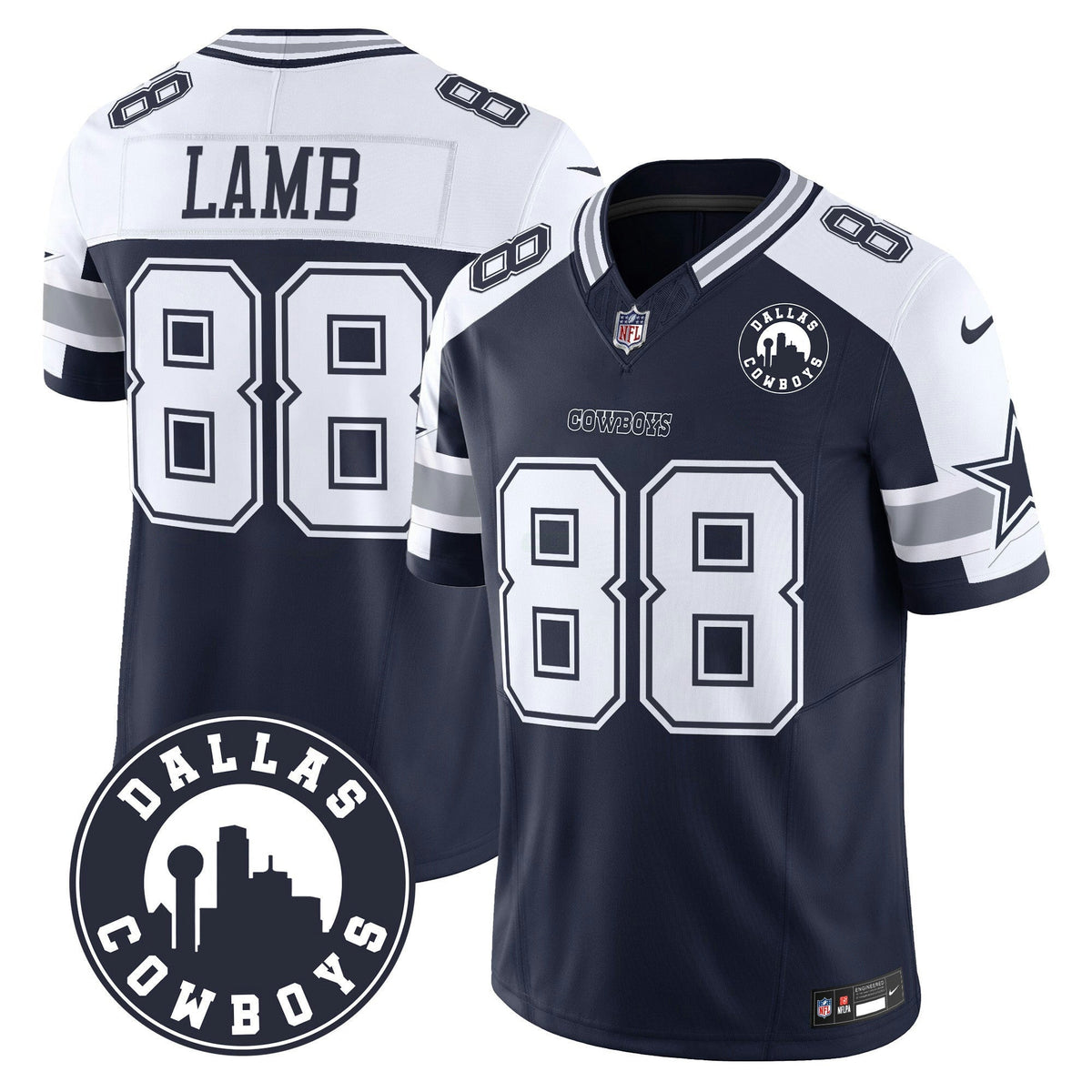 NFL Men’s “Dallas City” Patch Vapor Limited Jersey