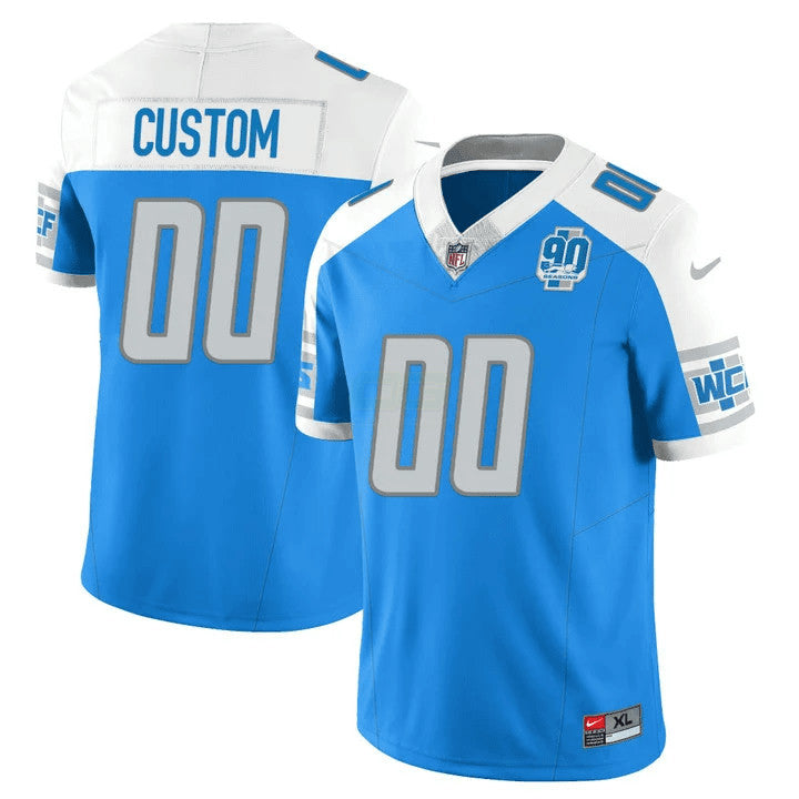 NFL Men’s Detroit 90th Year Patch Vapor Jersey V2 - Custom