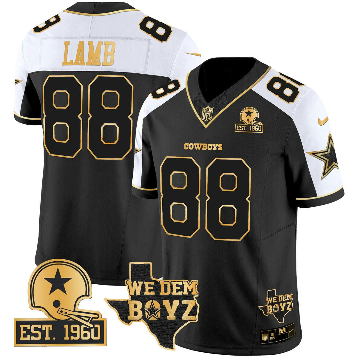 NFL Men’s Est. 1960 & We Dem Boyz Patch Gold Vapor Limited Jersey V2