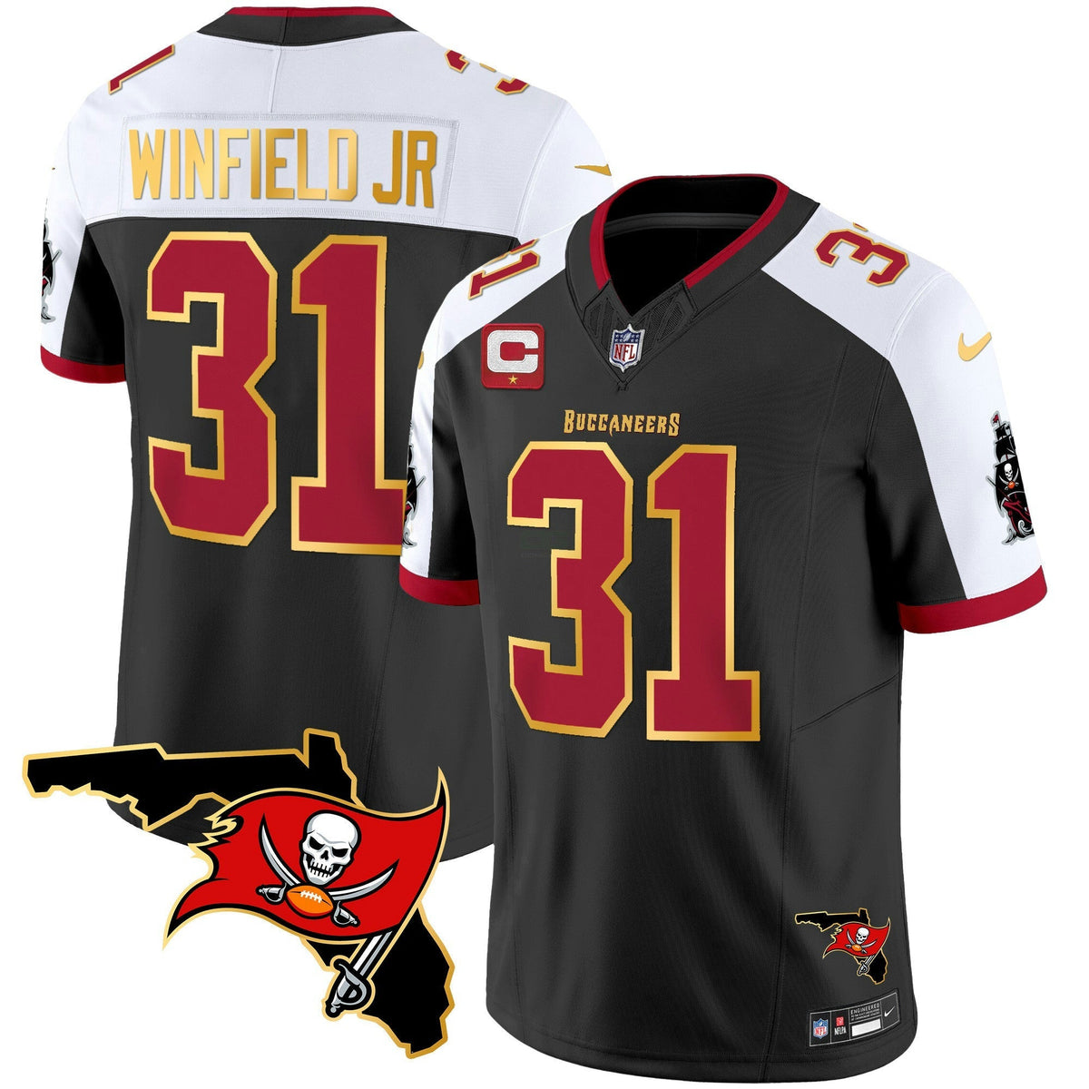 NFL Men’s Florida Patch Gold Trim Vapor Jersey