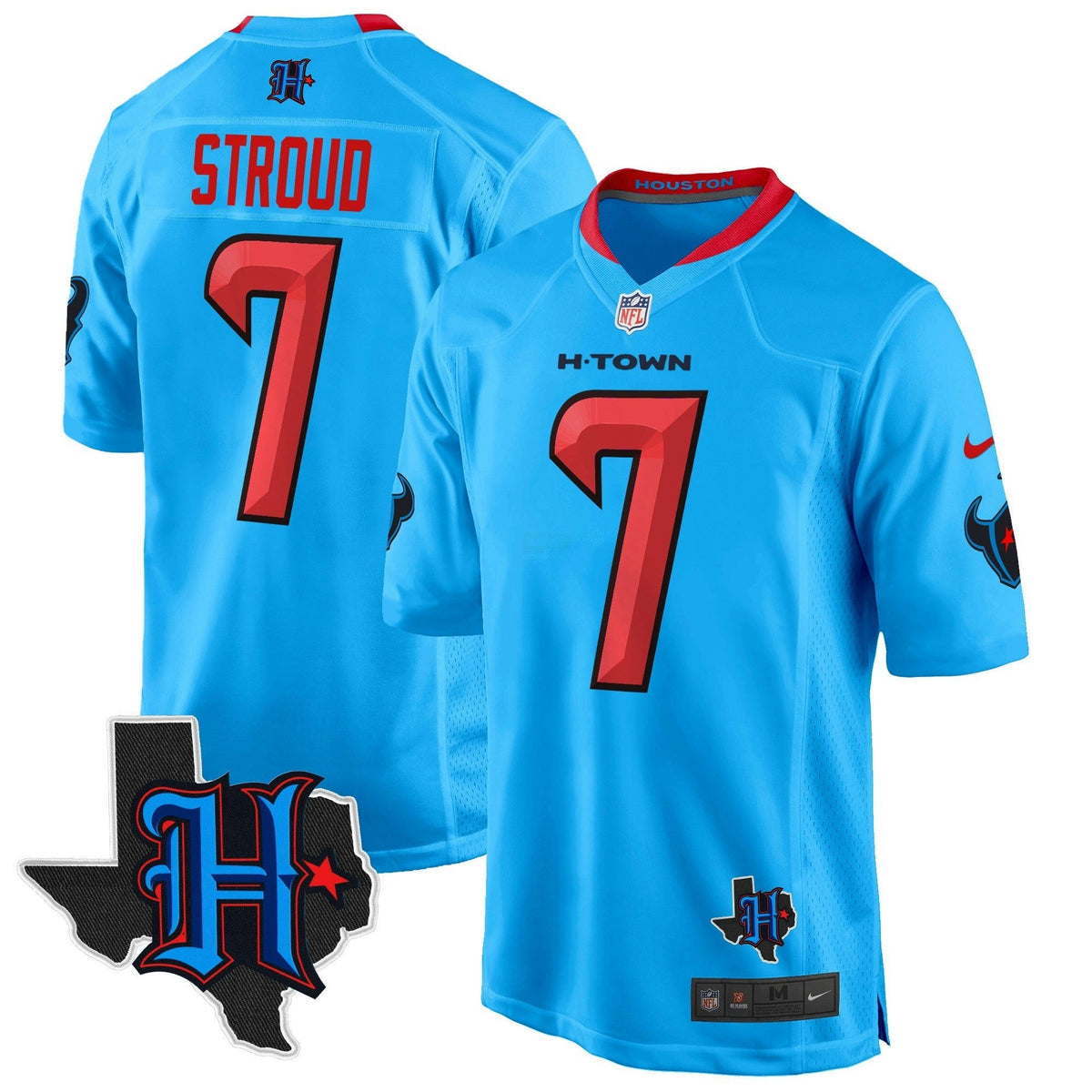 NFL Men’s Houston 2024 Texas Patch Game Jersey