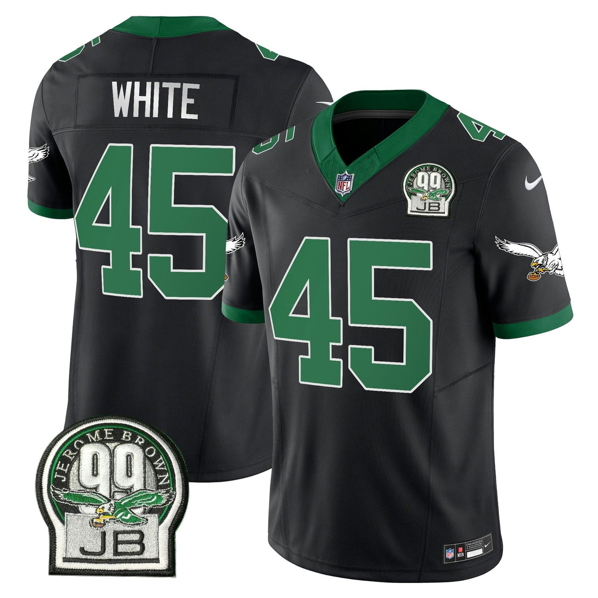 NFL Men’s Jerome Brown Patch Kelly Green Alternate Jersey V2