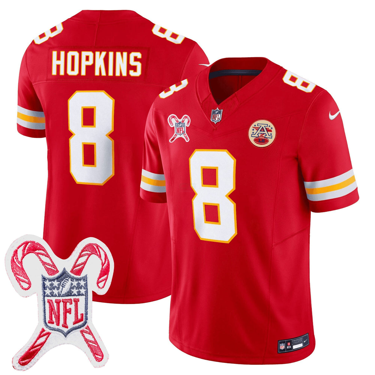 NFL Men’s Kansas City Christmas Patch Vapor Limited Jersey