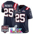 NFL Men’s New England “Super Bowl LX & United States 250th Anniversary Patch” Vapor Limited Jersey