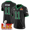 NFL Men’s Philadelphia Kelly Green Super Bowl LIX Patch Vapor Limited Jersey