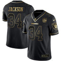 Jersey NFL Men’s Raider4Life Patch White Gold and Black Gold