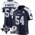 NFL Men’s Randy White #54 Throwback Texas Patch Vapor Limited Jersey - Alternate Navy Blue