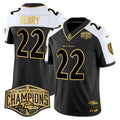 NFL Men’s Ravens Maryland 2024 AFC North Division Champions Patch Gold Vapor Limited Jersey