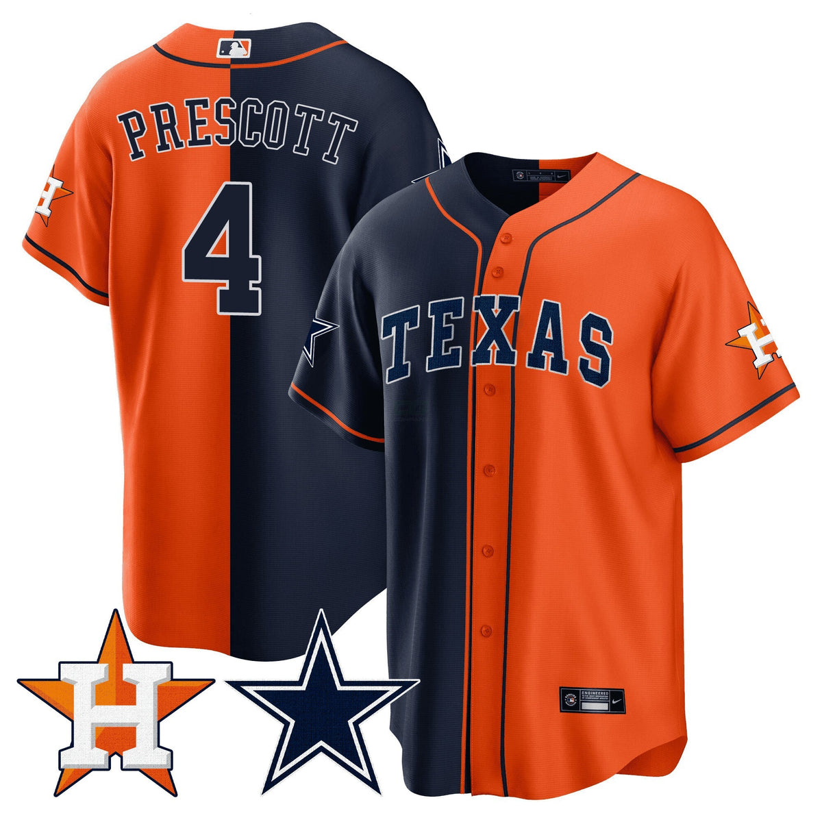 NFL Men’s Split Astros – Cool Base Jersey - White