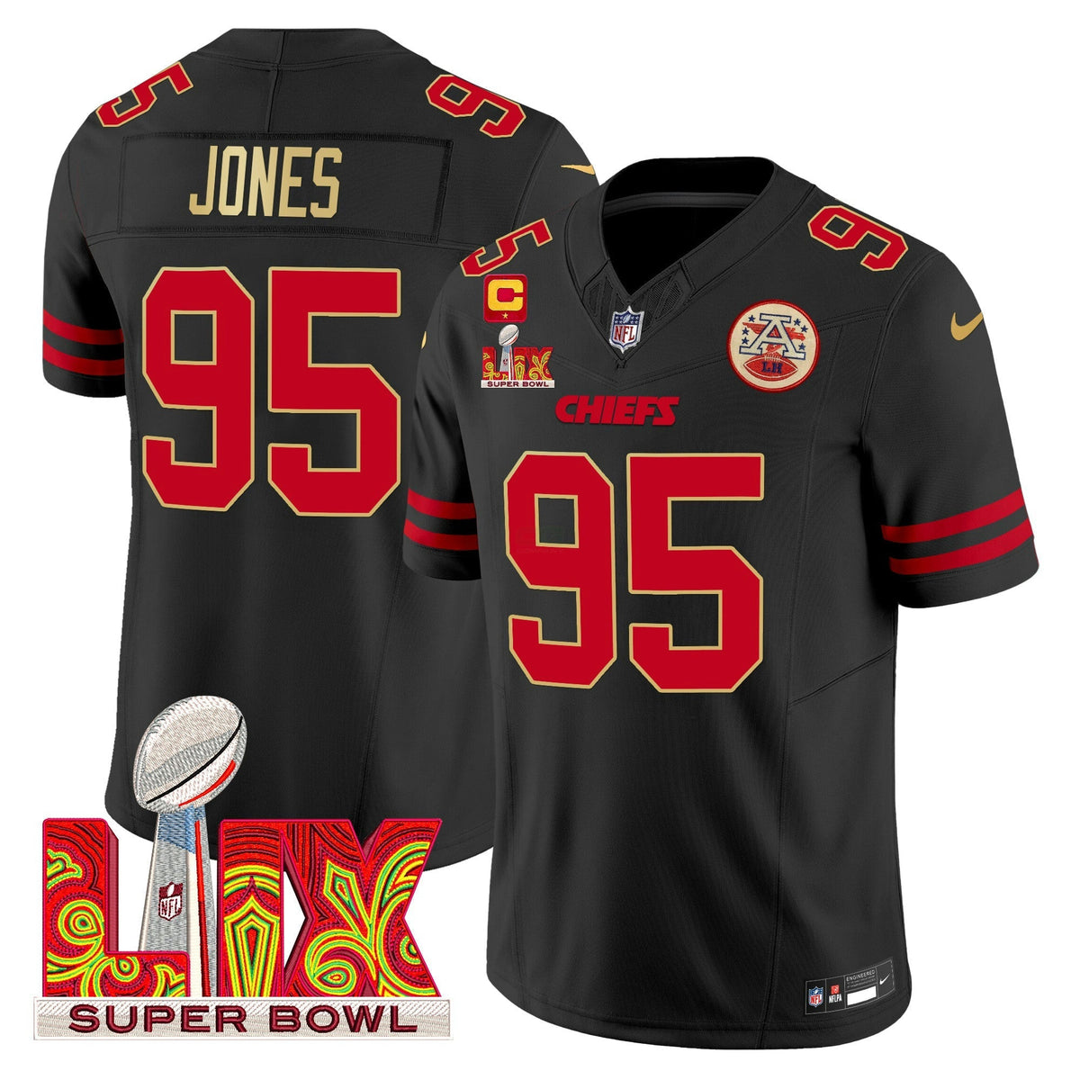 NFL Men’s Super Bowl LIX Patch Gold Trim Vapor Limited Jersey
