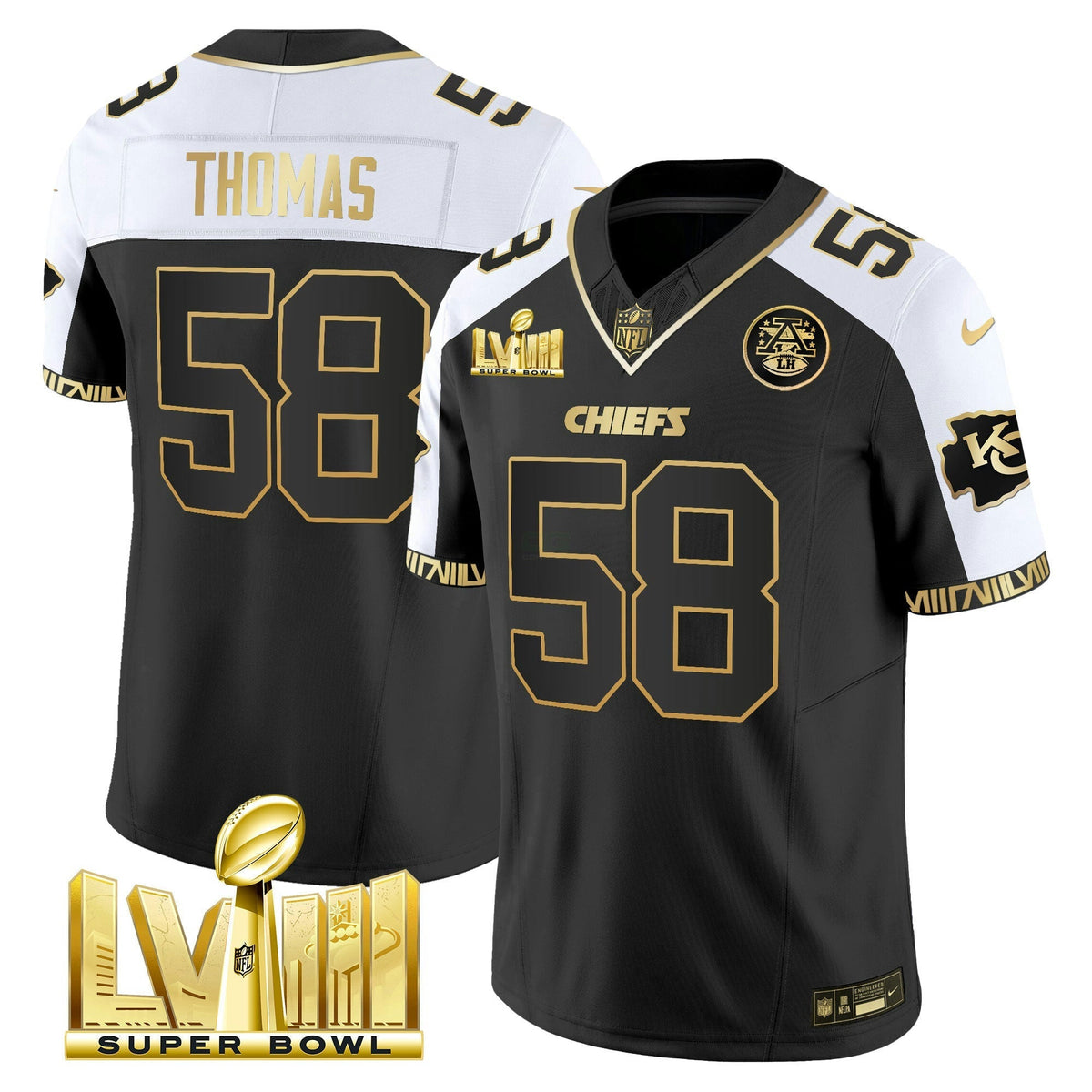 NFL Men’s Super Bowl LVIII Pattern Gold Vapor Jersey