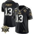 NFL Men’s Super Bowl XXIX Patch Black Red Gold Jersey