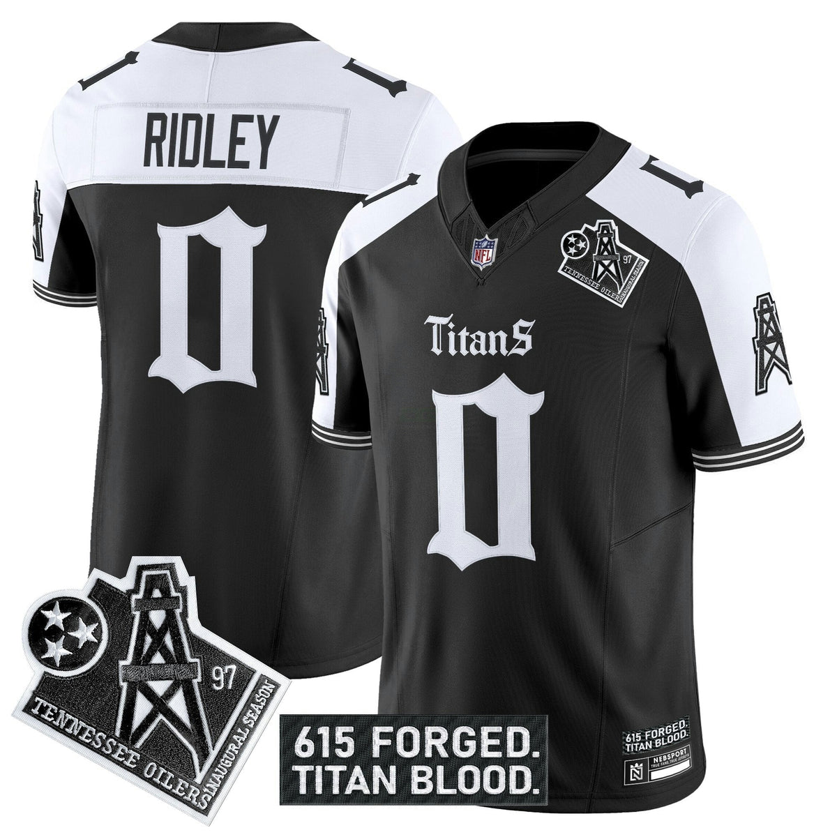 NFL Men’s Tennessee ‘Titan Gothic Shadows Drop’ Vapor Limited Jersey