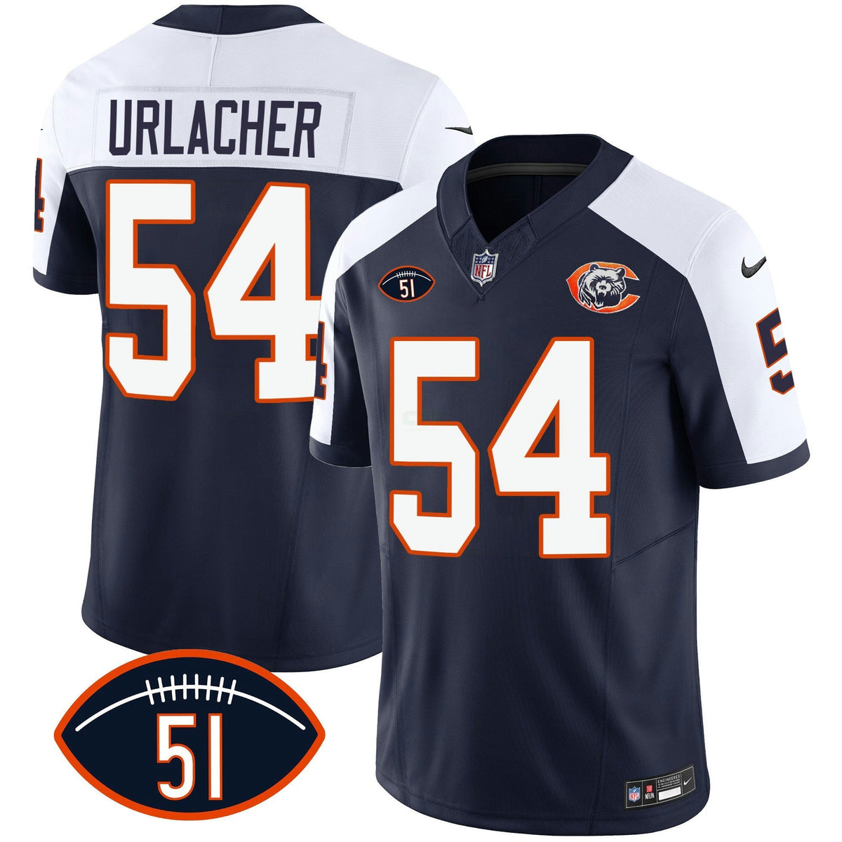 NFL Men’s Throwback Dick Butkus Patch Jersey